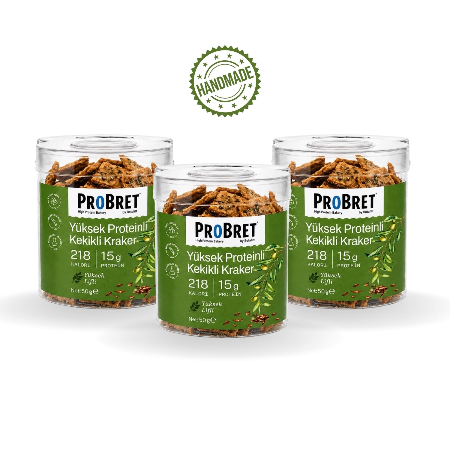 Yüksek Proteinli Kekikli Kraker 3'lü Paket
