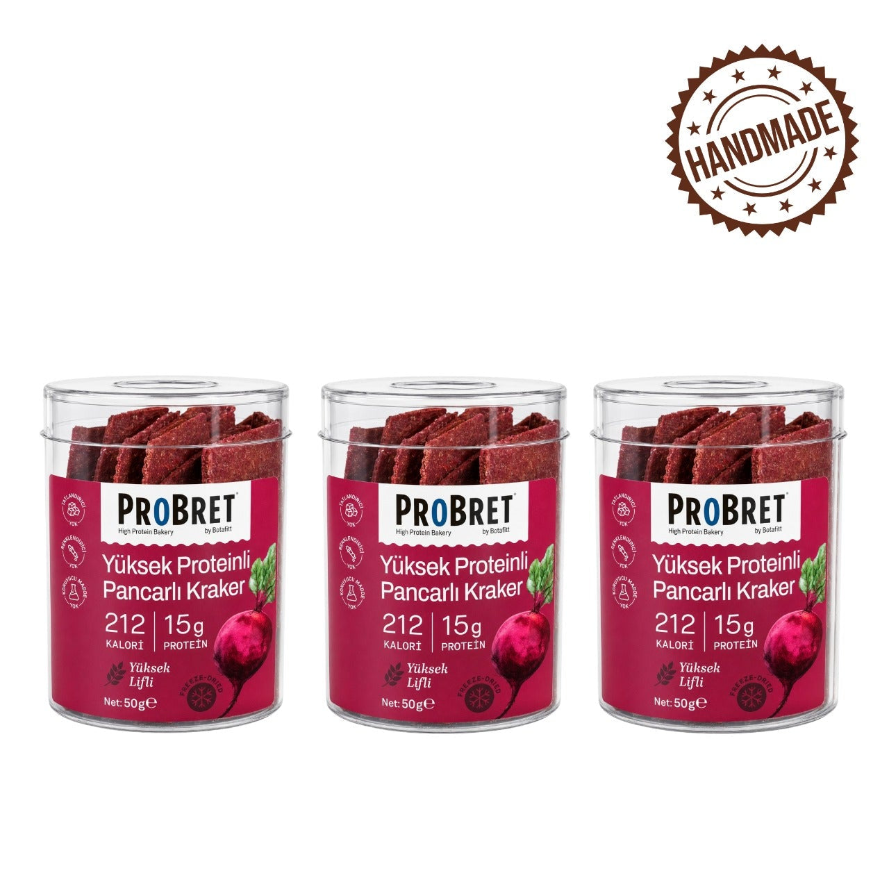 Yüksek Proteinli Pancarlı Kraker 3'lü Paket