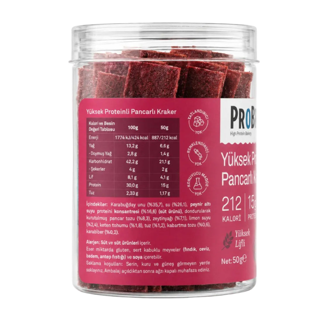 Yüksek Proteinli Pancarlı Kraker 3'lü Paket